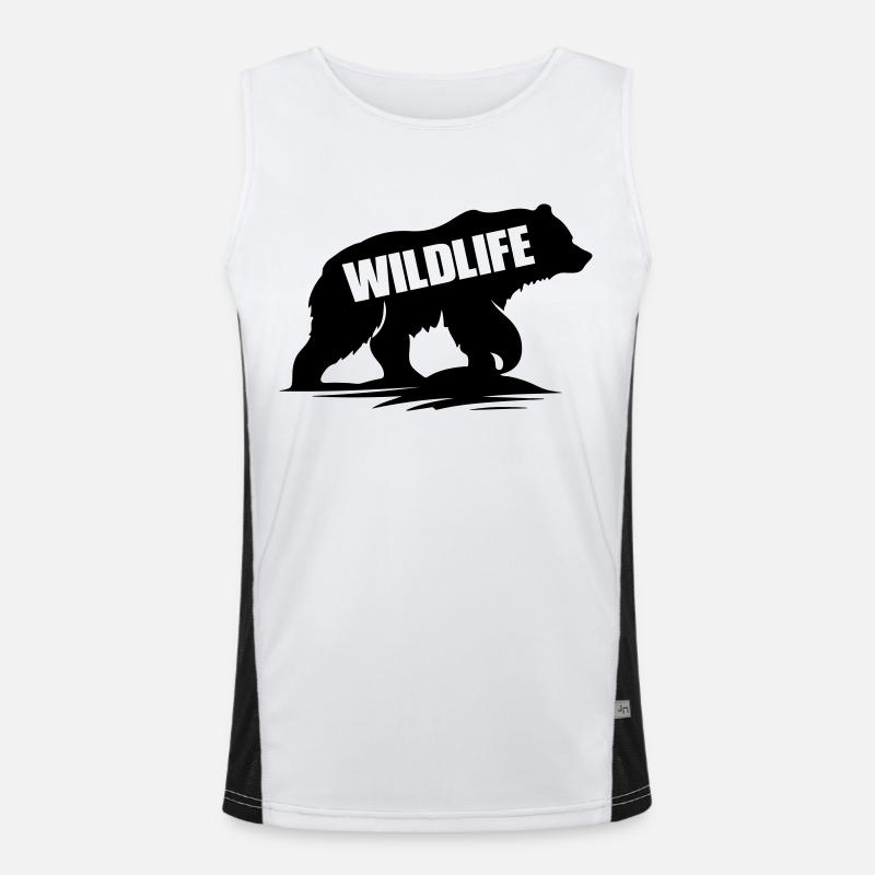 Bear Wildlife Men's Functional Contrast Tank Top 