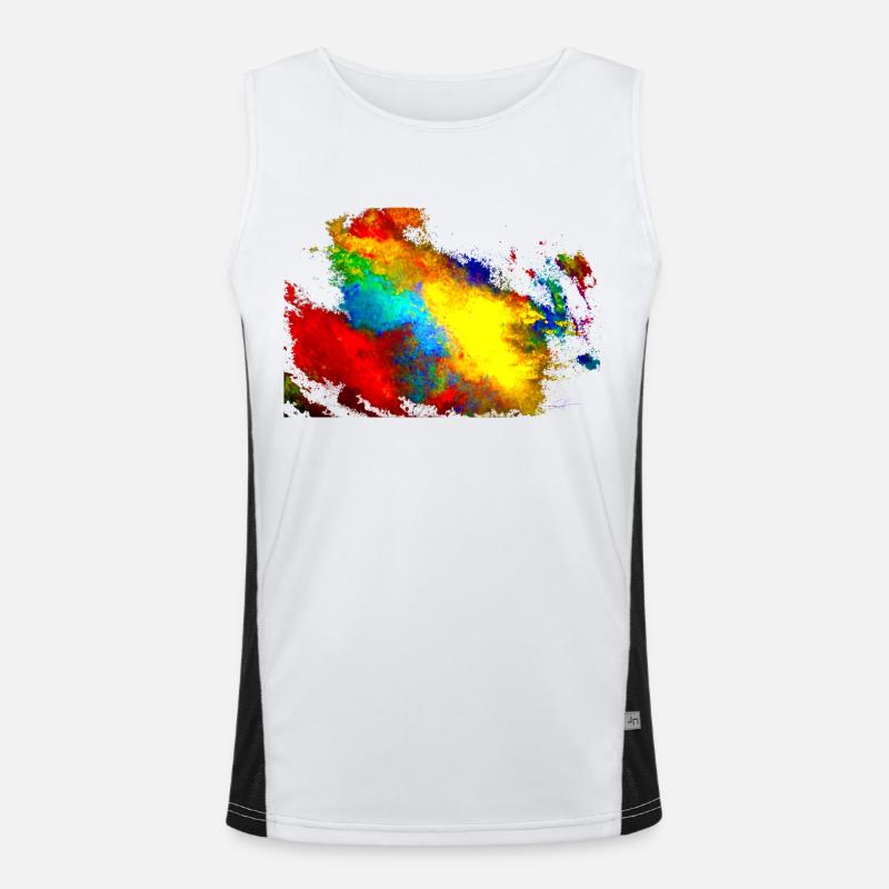 "MixedArt" Acryl Paint by Marco Eckenbrecht Funktionelles Kontrast-Tank Top für Männer 