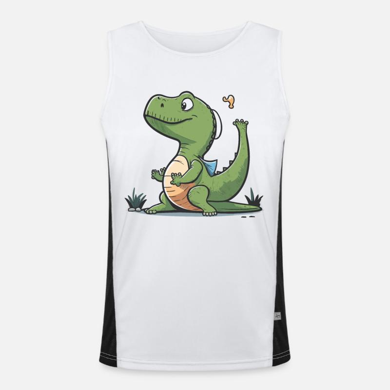Flexibler T-Rex Funktionelles Kontrast-Tank Top für Männer 