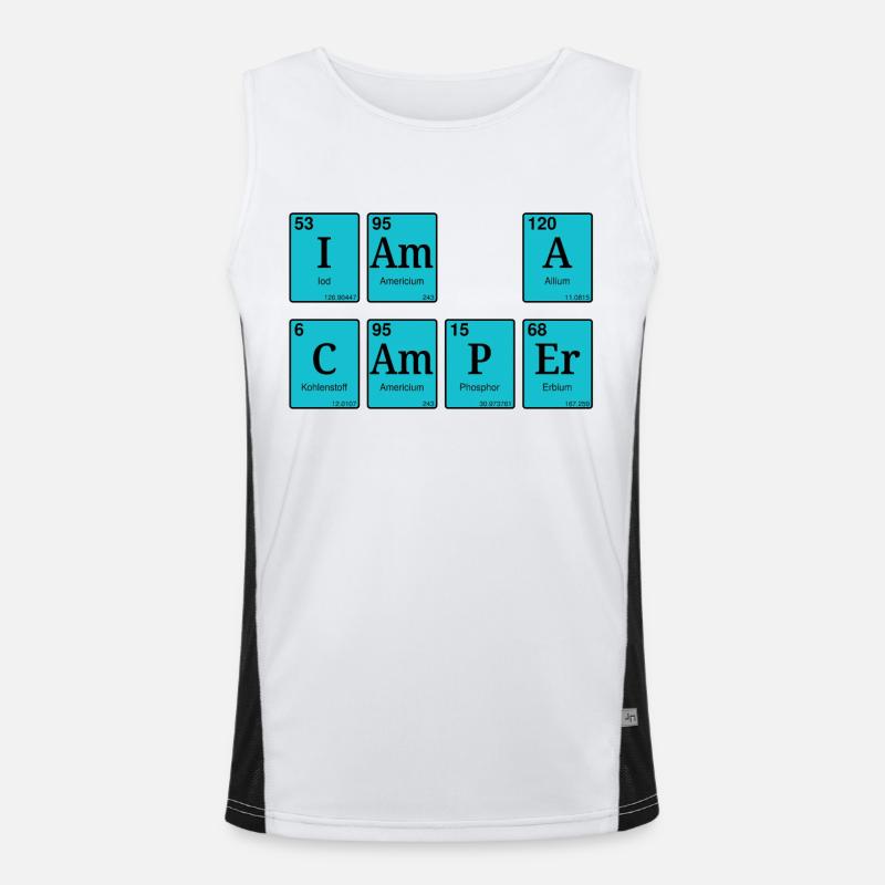 I am a camper Funktionelles Kontrast-Tank Top für Männer 