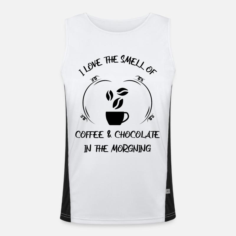 Café, expresso, café et chocolat Débardeur respirant contrasté Homme 
