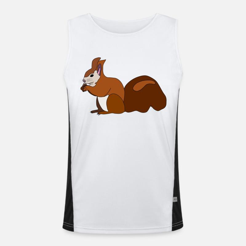 Squirrel with nut Men's Functional Contrast Tank Top 