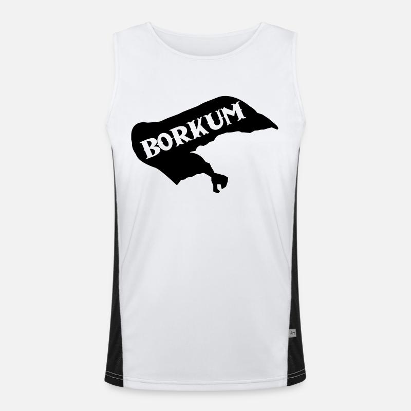 borkum insel Funktionelles Kontrast-Tank Top für Männer 