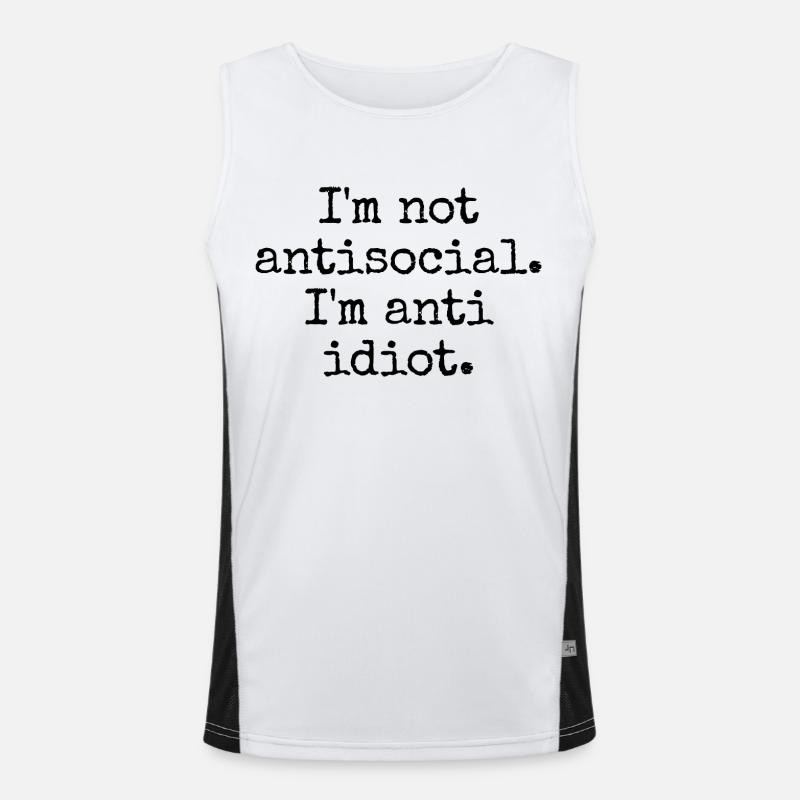 Introvertiert und wählerisch Funktionelles Kontrast-Tank Top für Männer 