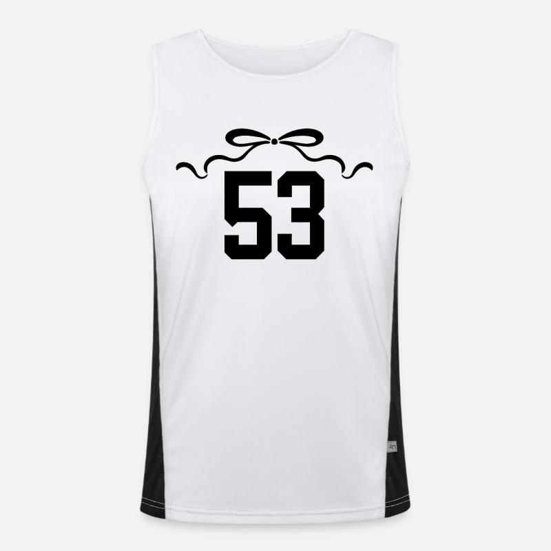 Issue 53 Knot - 53rd Anniversary - Men's Functional Contrast Tank Top  - white/black