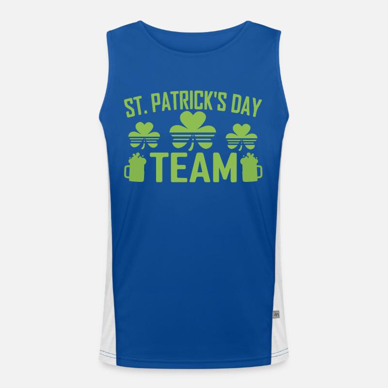 St. Patrick Team St. Patrick 2025 Patrick's Day Funktionelles Kontrast-Tank Top für Männer 