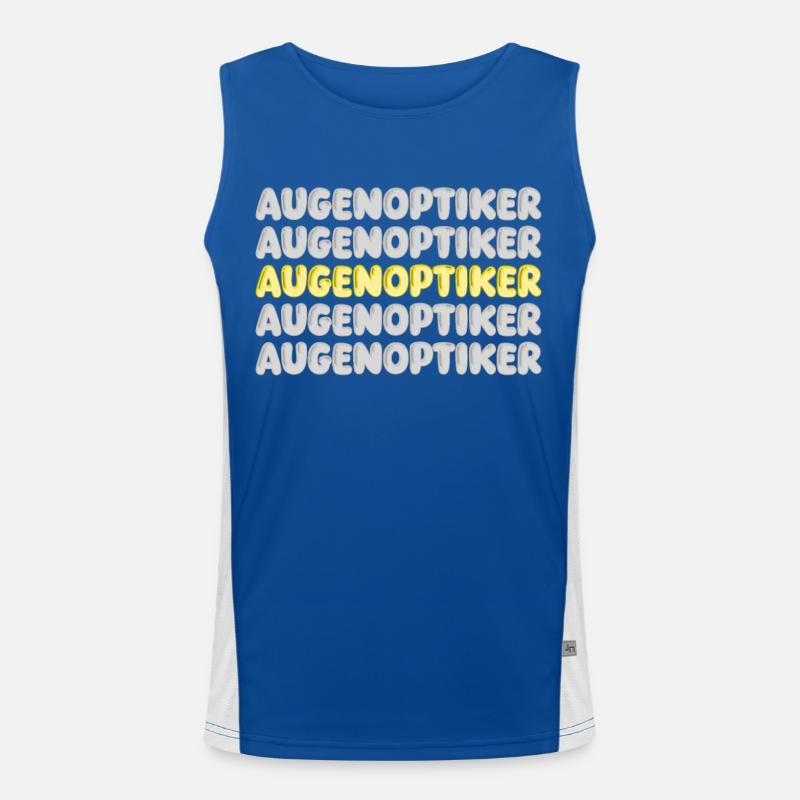 Arbeit Augenoptiker Funktionelles Kontrast-Tank Top für Männer 