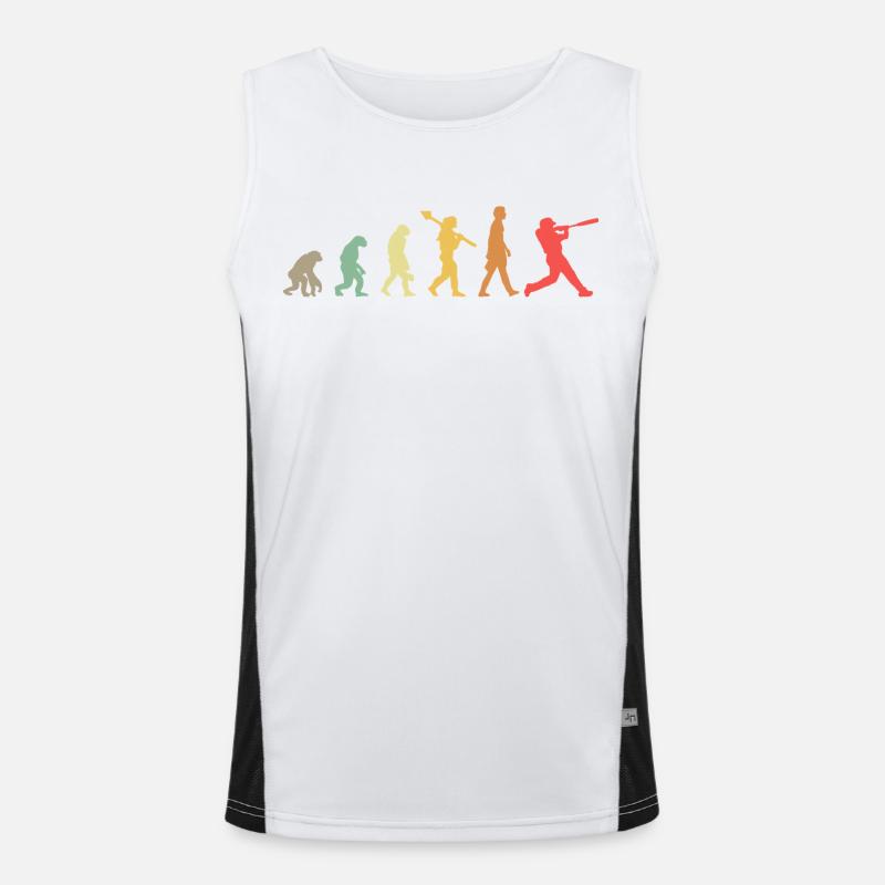 Baseball Evolution - Men's Functional Contrast Tank Top  - white/black
