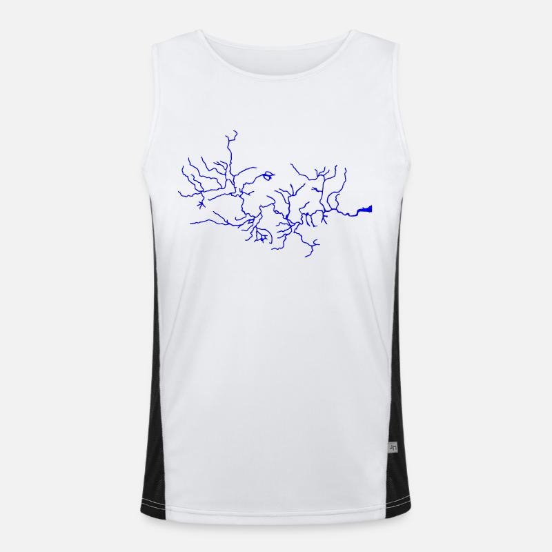 Thames - River - System - England - lightning Men's Functional Contrast Tank Top 
