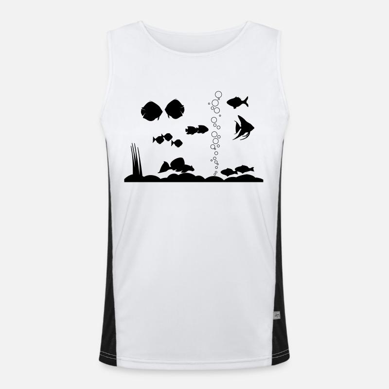 Aquarium Funktionelles Kontrast-Tank Top für Männer 