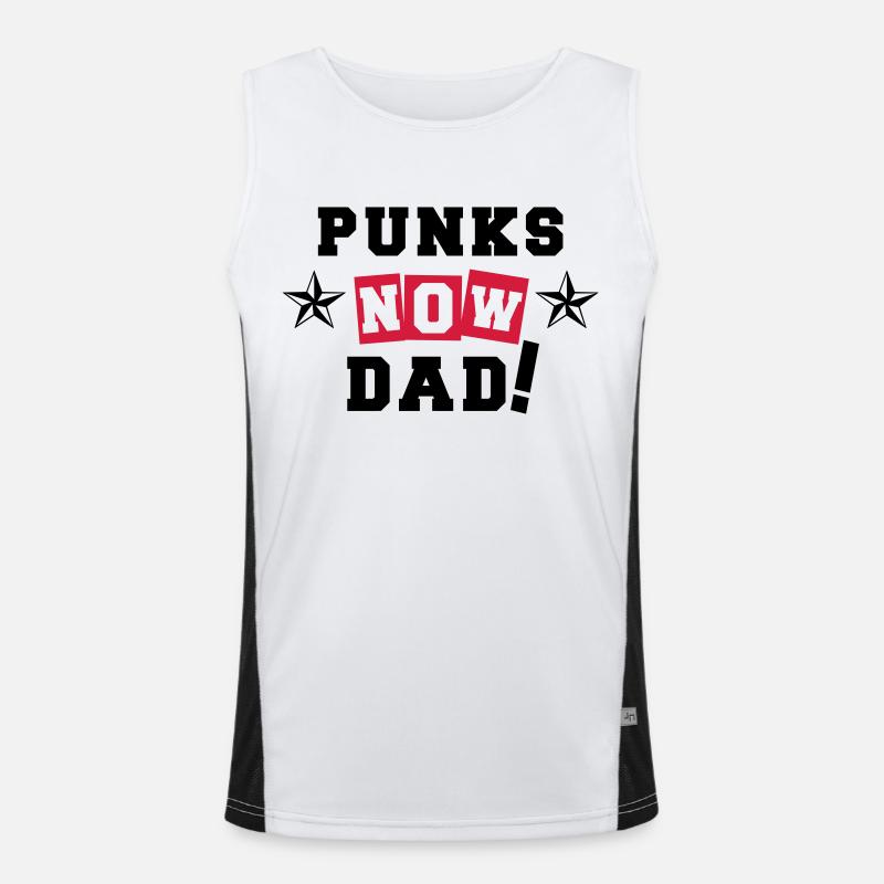 Punks Now Dad! Funktionelles Kontrast-Tank Top für Männer 
