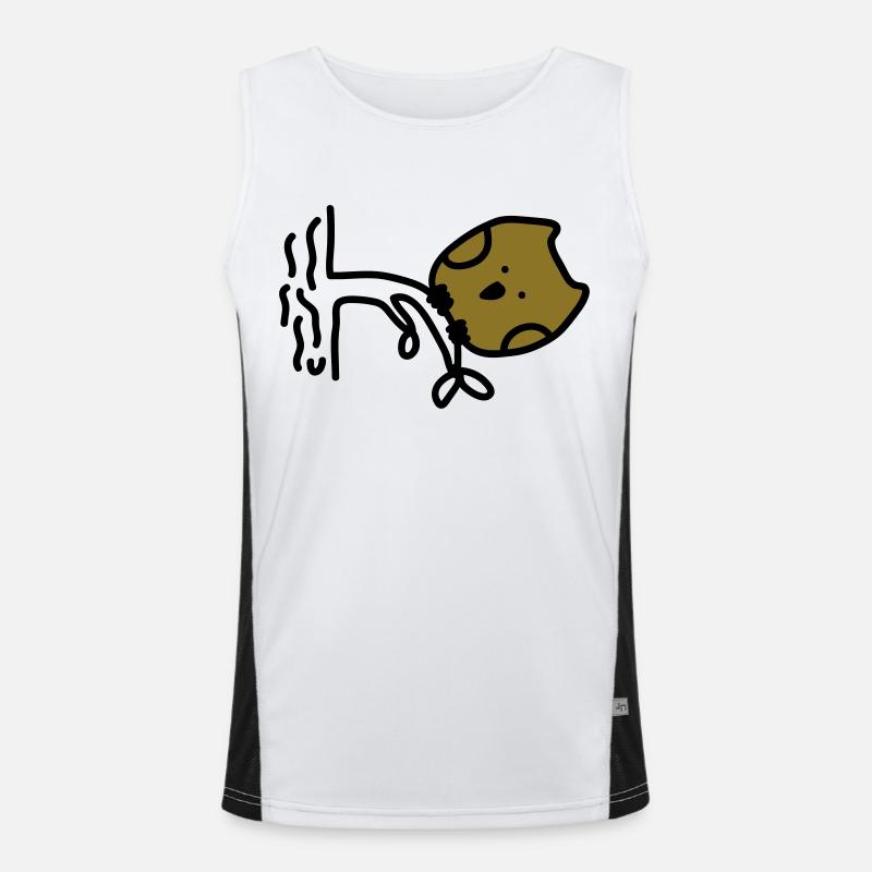 dicke Eule Funktionelles Kontrast-Tank Top für Männer 