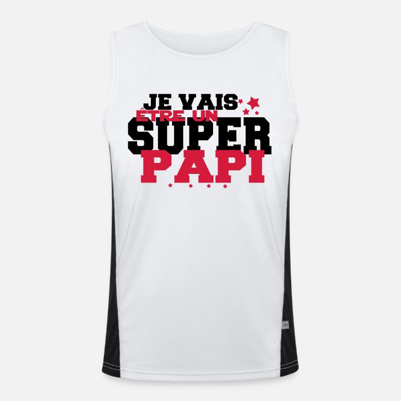 JE VAIS être un super PAPi Débardeur respirant contrasté Homme 