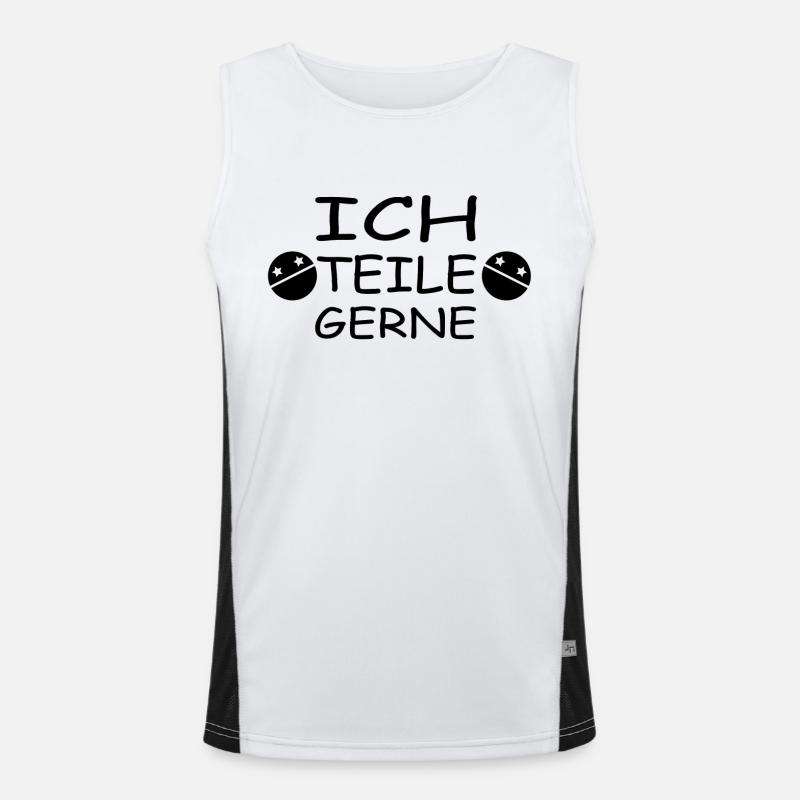 Ich teile gerne Techno rave ecstasy xtc schwarz Funktionelles Kontrast-Tank Top für Männer 