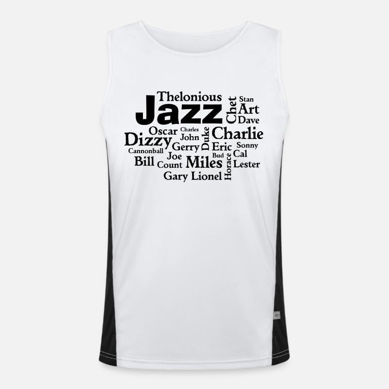 Jazz Greats Funktionelles Kontrast-Tank Top für Männer 