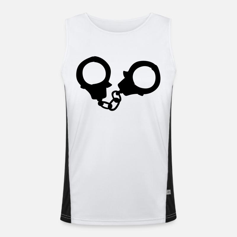 handcuffs1 Men's Functional Contrast Tank Top 