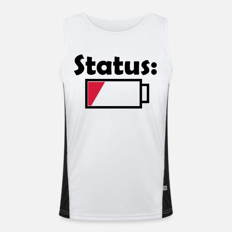 Battery status empty Men's Functional Contrast Tank Top 