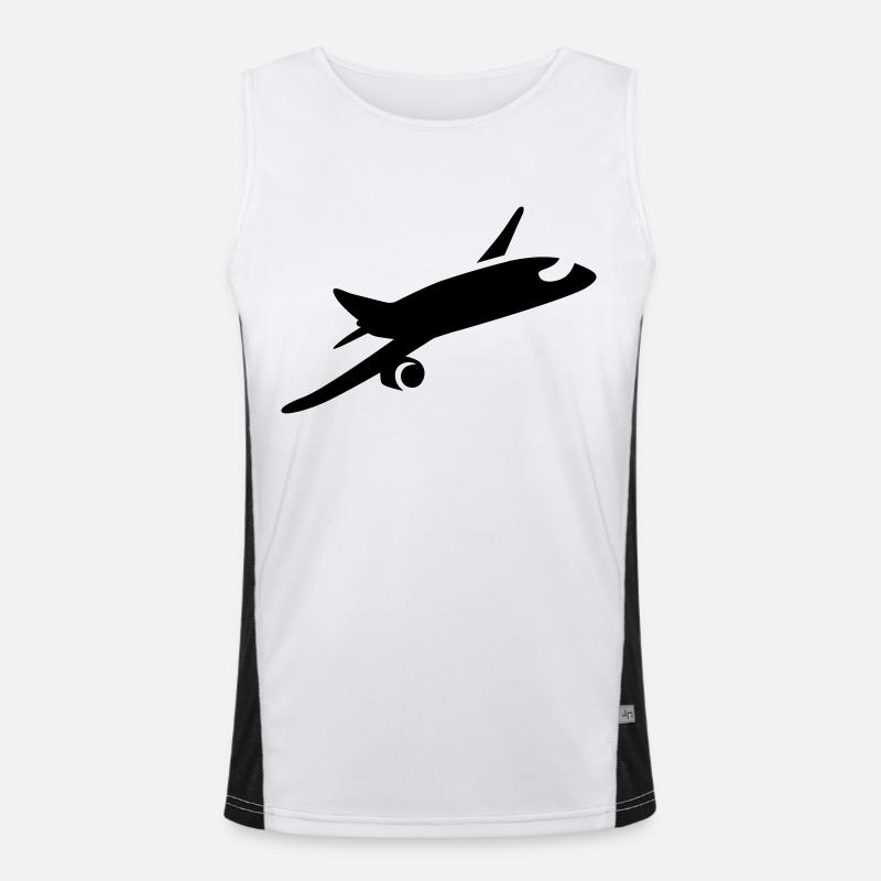 Flugzeug Funktionelles Kontrast-Tank Top für Männer 