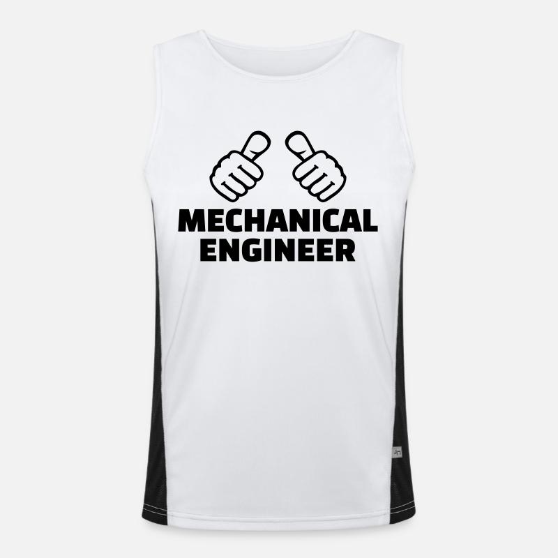 Mechanical engineer - Men's Functional Contrast Tank Top  - white/black