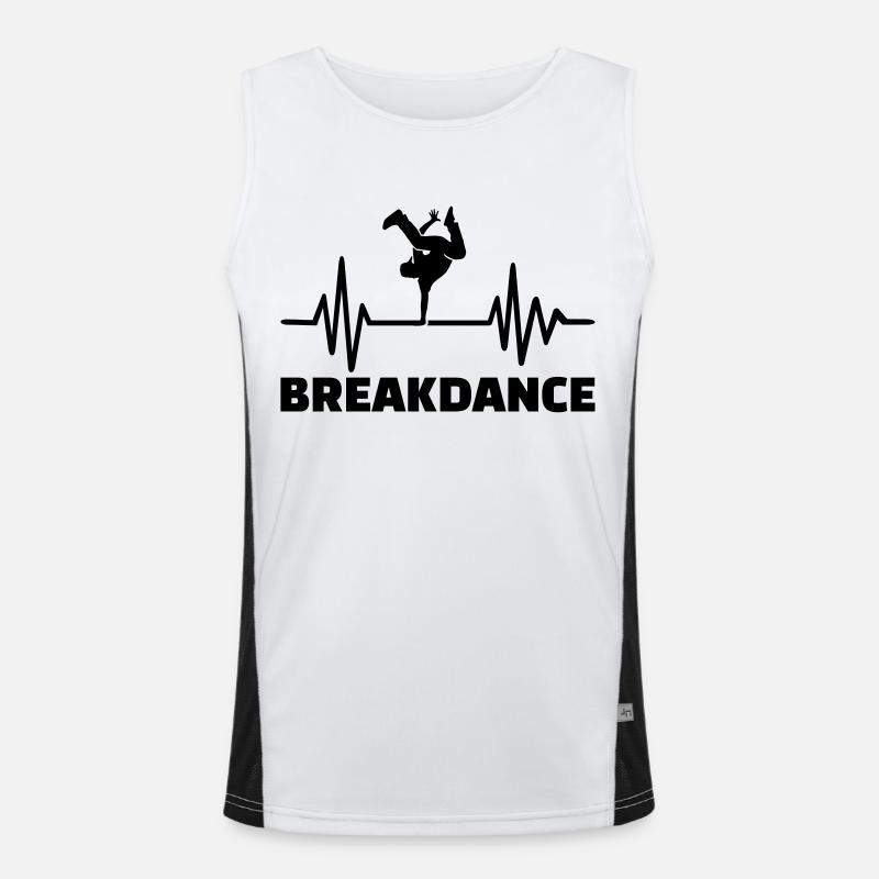 Breakdance Funktionelles Kontrast-Tank Top für Männer 