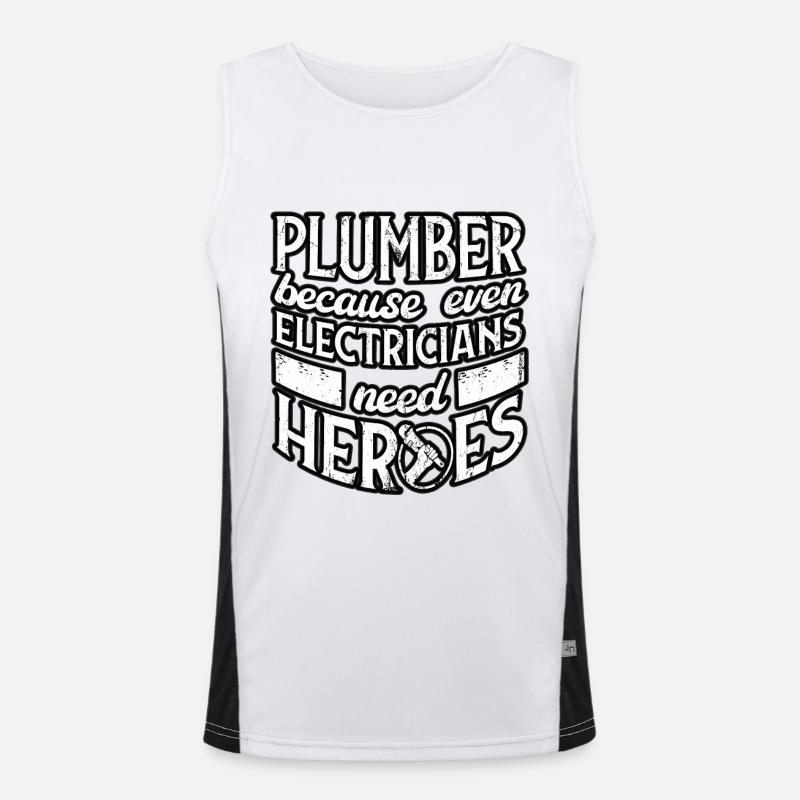 Plumber installer Men's Functional Contrast Tank Top 
