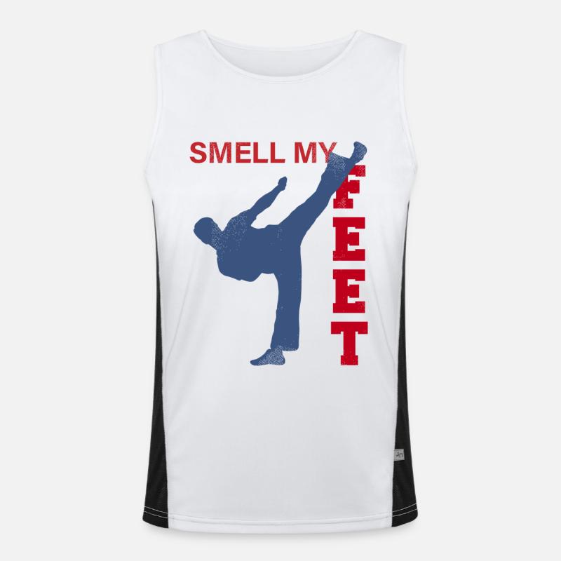 Karate, Karate kyokushin, Karate kick Funktionelles Kontrast-Tank Top für Männer 