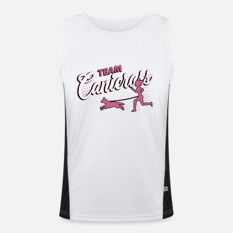 canicross, canicross Hund, läuft Funktionelles Kontrast-Tank Top für Männer