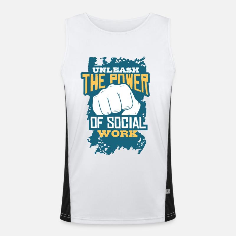 Sozialarbeiter Funktionelles Kontrast-Tank Top für Männer 