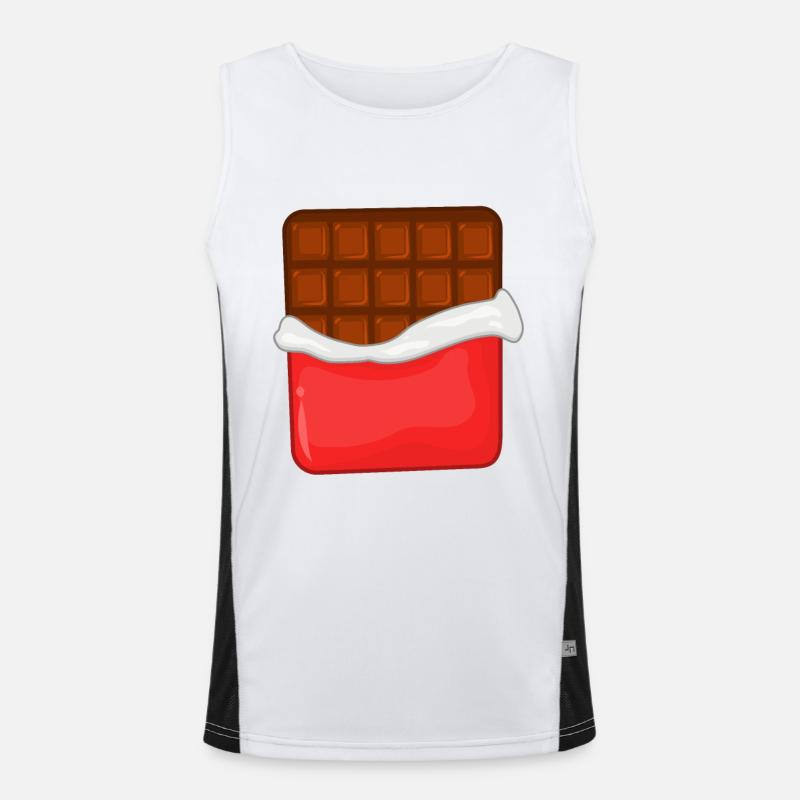 Chocolade Functionele contrasterende tanktop voor mannen 