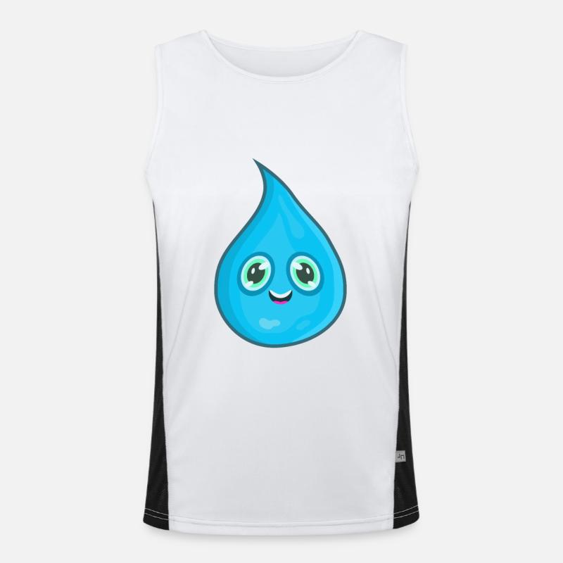 Wassertropfen Wasser Funktionelles Kontrast-Tank Top für Männer 