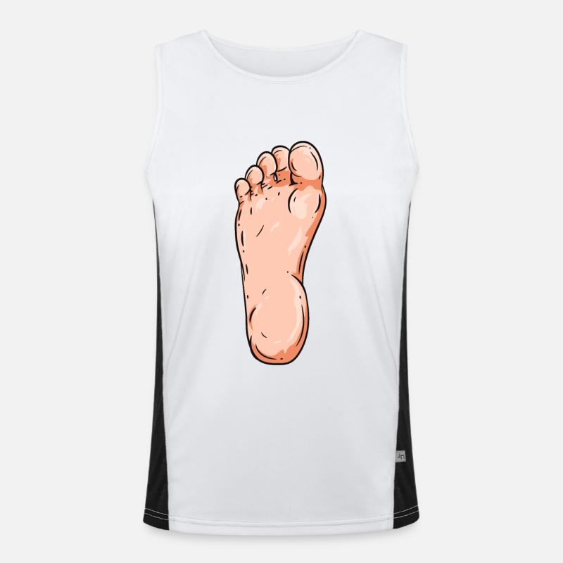 Fuß Funktionelles Kontrast-Tank Top für Männer 