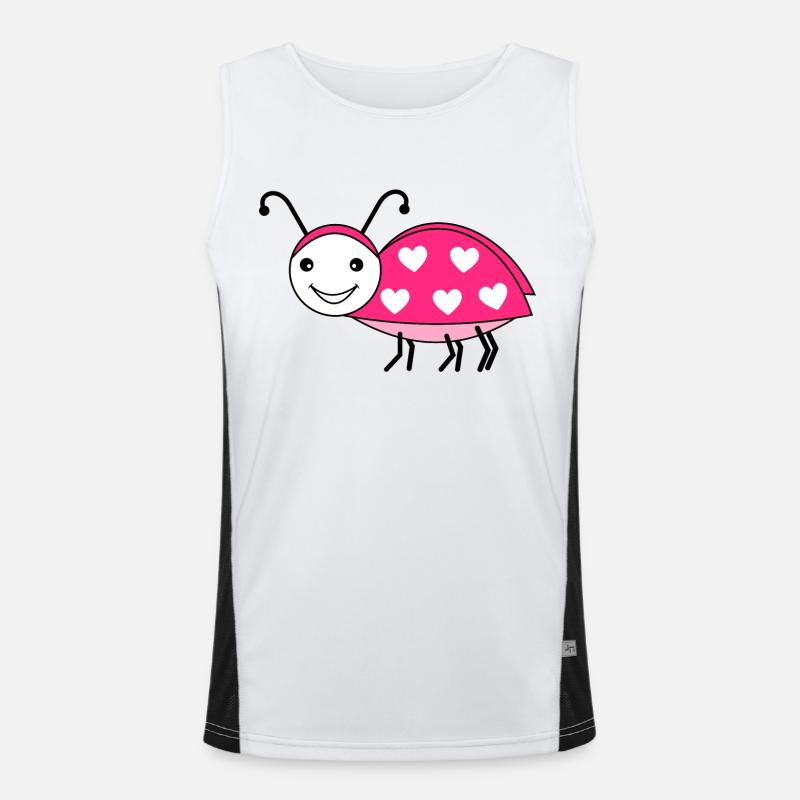 Maikäfer pink Funktionelles Kontrast-Tank Top für Männer 