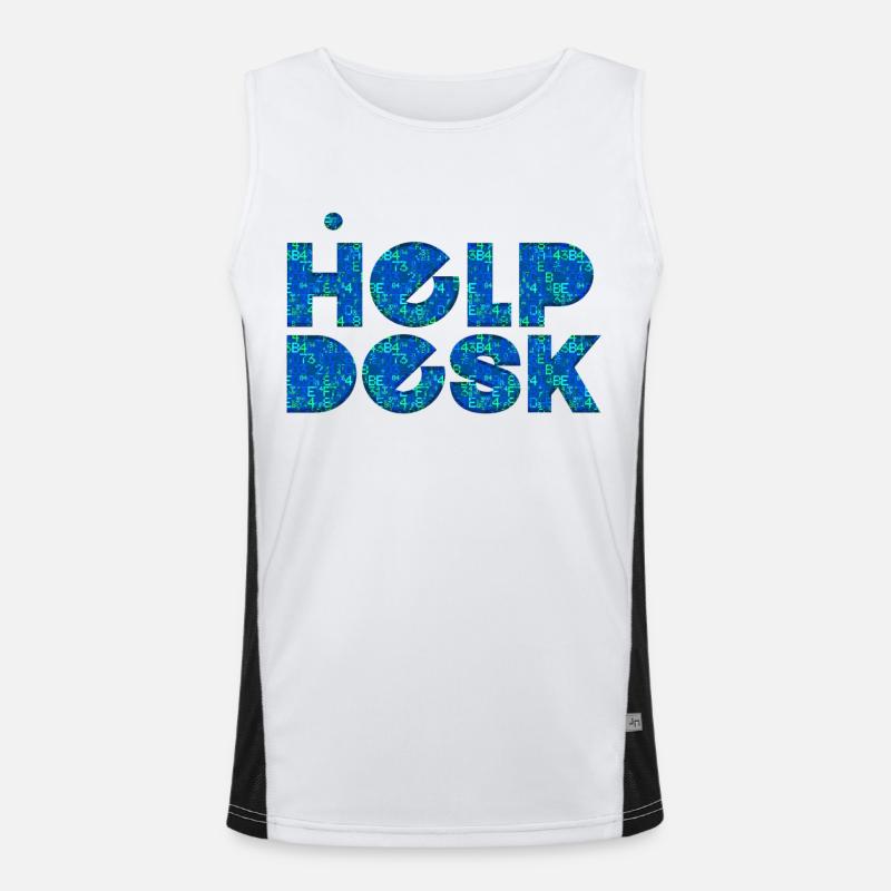 Helpdesk IT-Support-Geek Computer-Computer-Geek Funktionelles Kontrast-Tank Top für Männer 