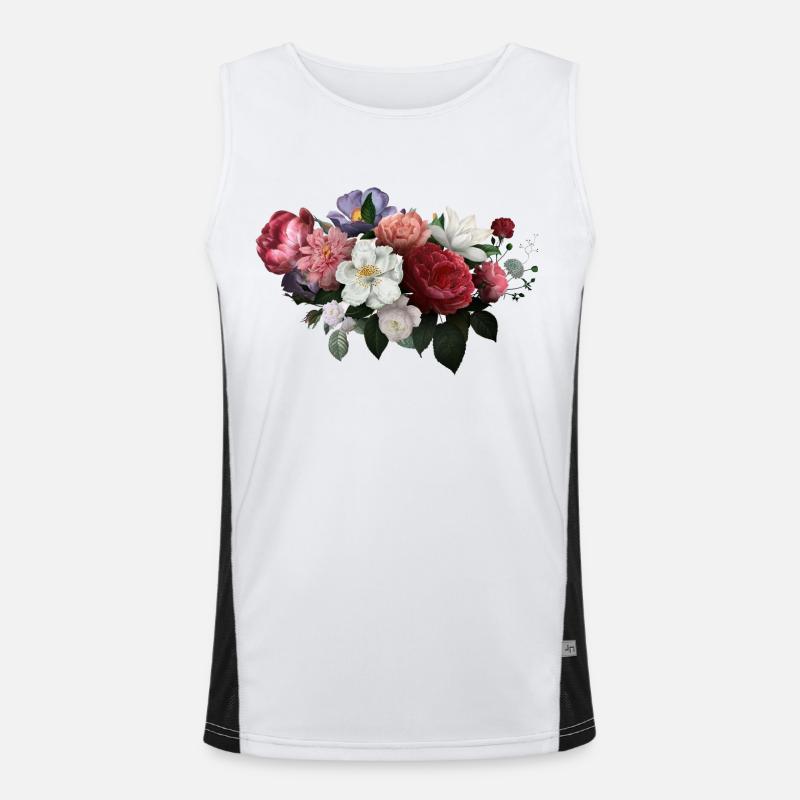 Fleurs aquarelles Débardeur respirant contrasté Homme 