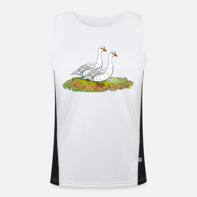 Gänse Funktionelles Kontrast-Tank Top für Männer 
