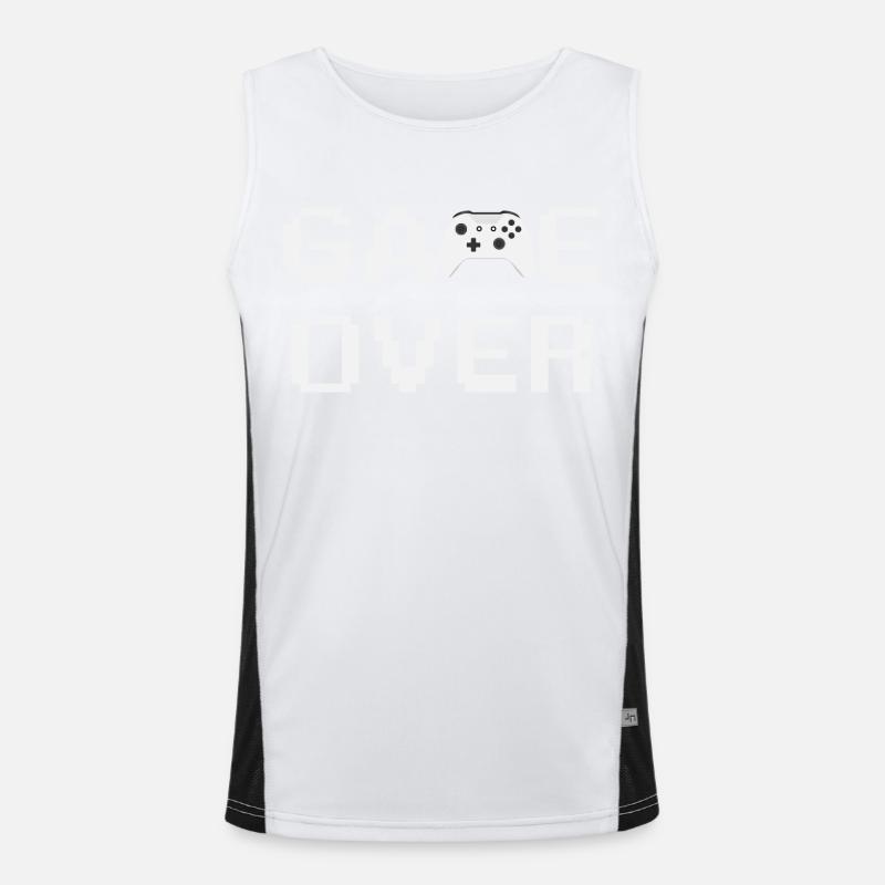 Game Over Controller White - Men's Functional Contrast Tank Top  - white/black