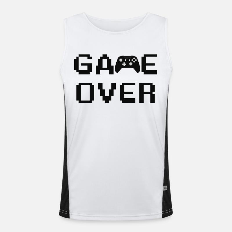 Game Over Controller - Men's Functional Contrast Tank Top  - white/black