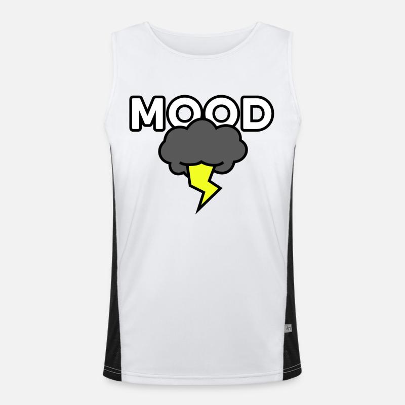 Dark Thunder Cloud - MOOD: Digital Drawing Men's Functional Contrast Tank Top 