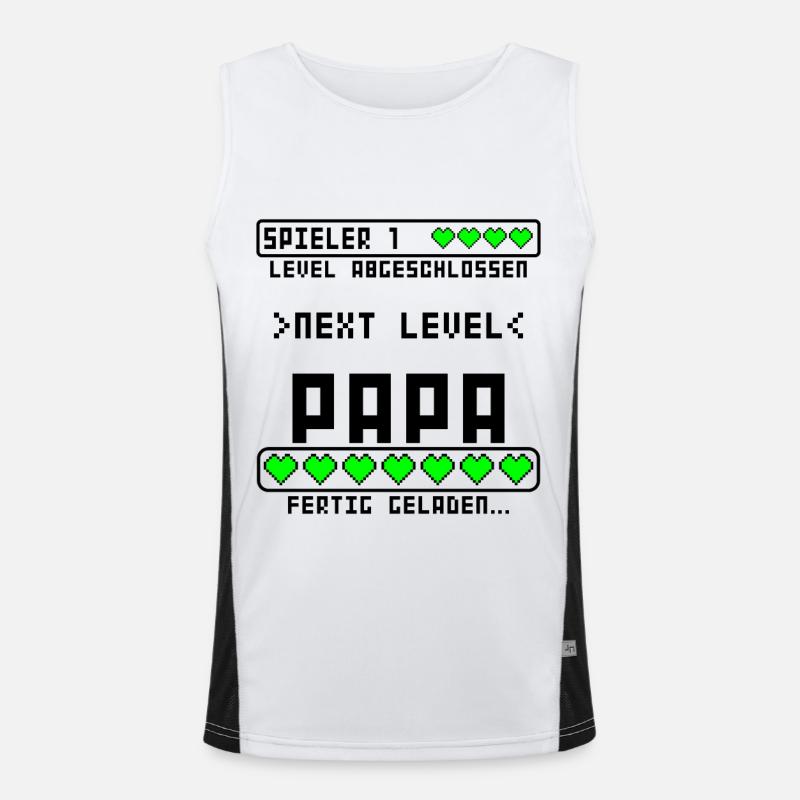 Geburt Baby Arbeitskollege Kollege wird Papa Vater Funktionelles Kontrast-Tank Top für Männer 