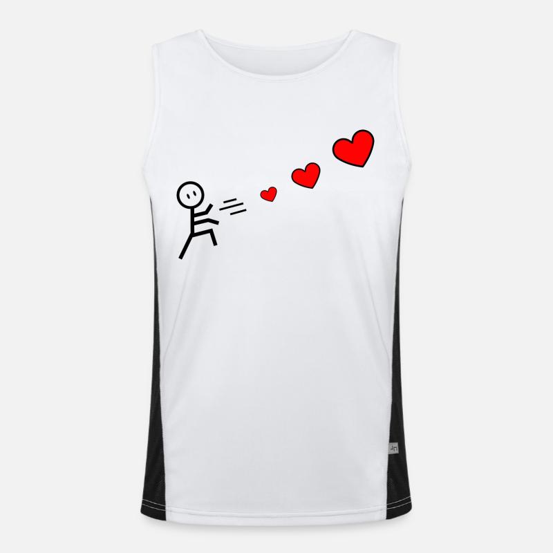 Ich biete dir Herzen an Funktionelles Kontrast-Tank Top für Männer 