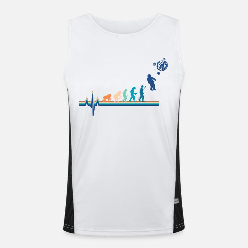 Evolution Astronaut Heartbeat - Men's Functional Contrast Tank Top - white/black