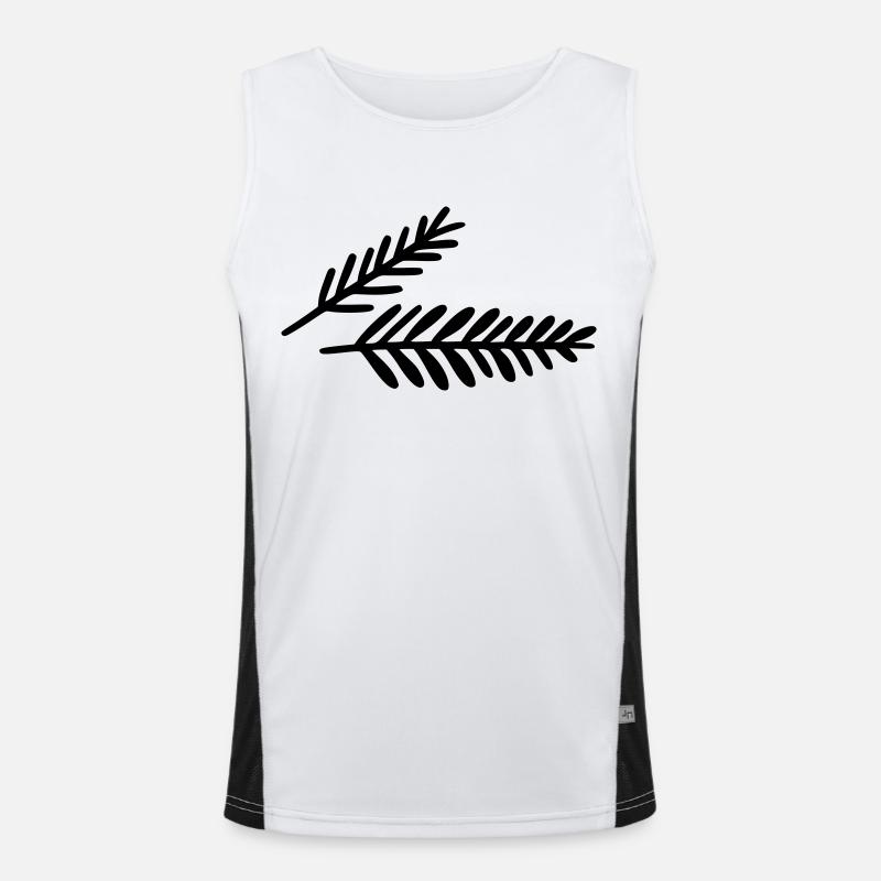 Fir branches Men's Functional Contrast Tank Top 