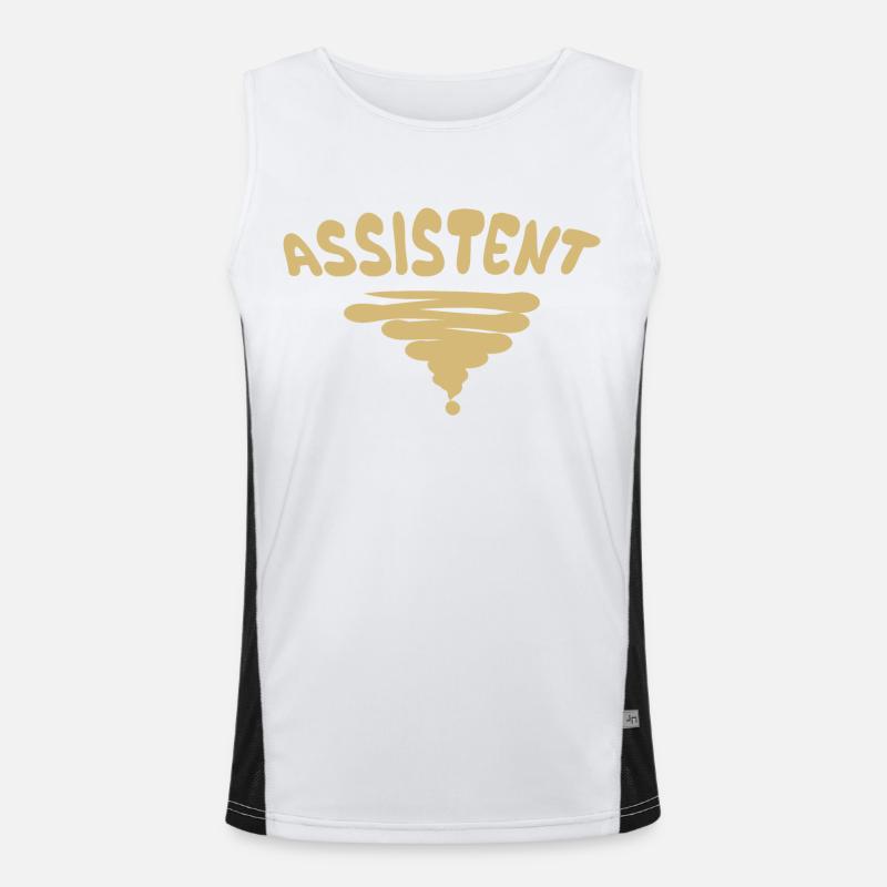Beruf Assistent Funktionelles Kontrast-Tank Top für Männer 