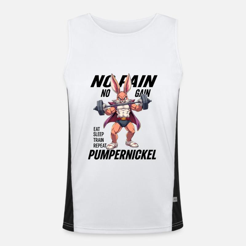 Pumpernickel - Pas de douleur, pas de gain Débardeur respirant contrasté Homme 