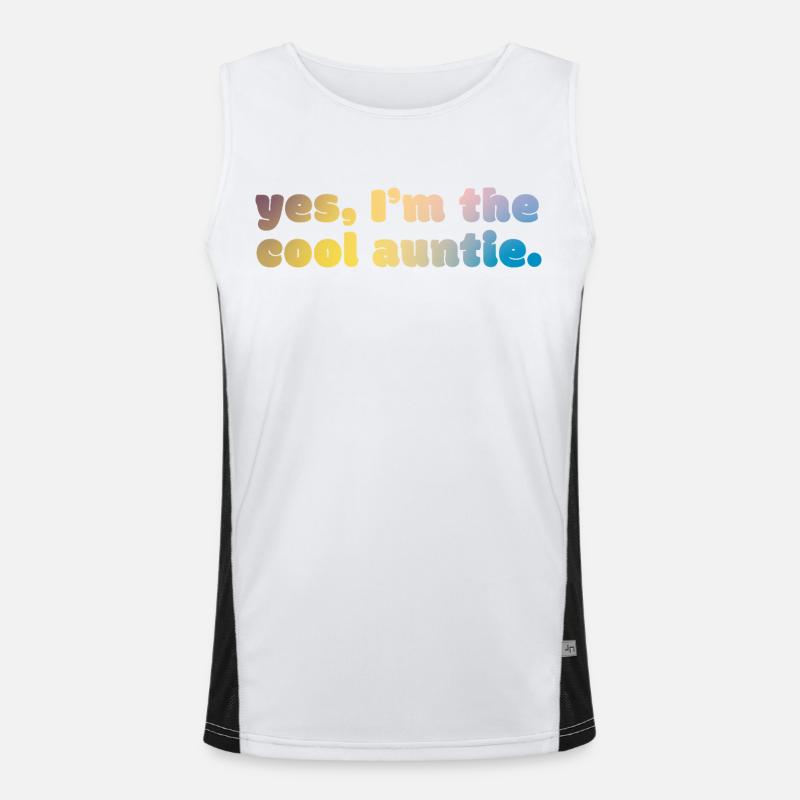Cool Auntie Statement Funktionelles Kontrast-Tank Top für Männer 