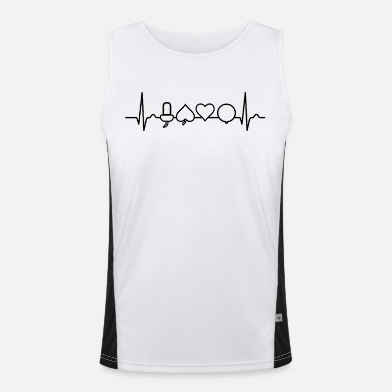 German Deck - Playing Cards ECG Men's Functional Contrast Tank Top 