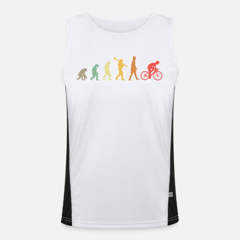 Evolution Cycling Bicycle Road Bike Development Retr Men's Functional Contrast Tank Top 