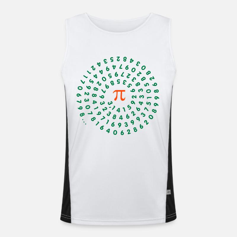 Constante pi / Circle constant pi (2c) Débardeur respirant contrasté Homme 