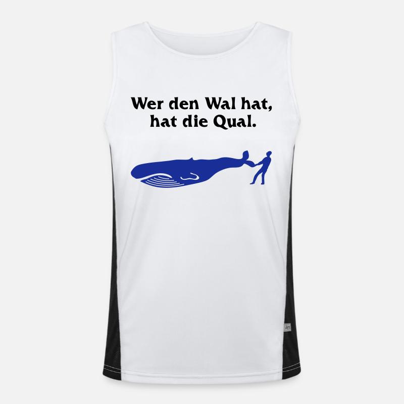 Wal = Qual Funktionelles Kontrast-Tank Top für Männer 