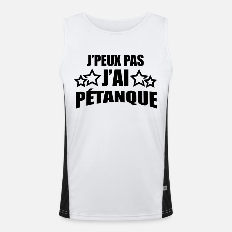 j'peux pas j'ai pétanque Débardeur respirant contrasté Homme 